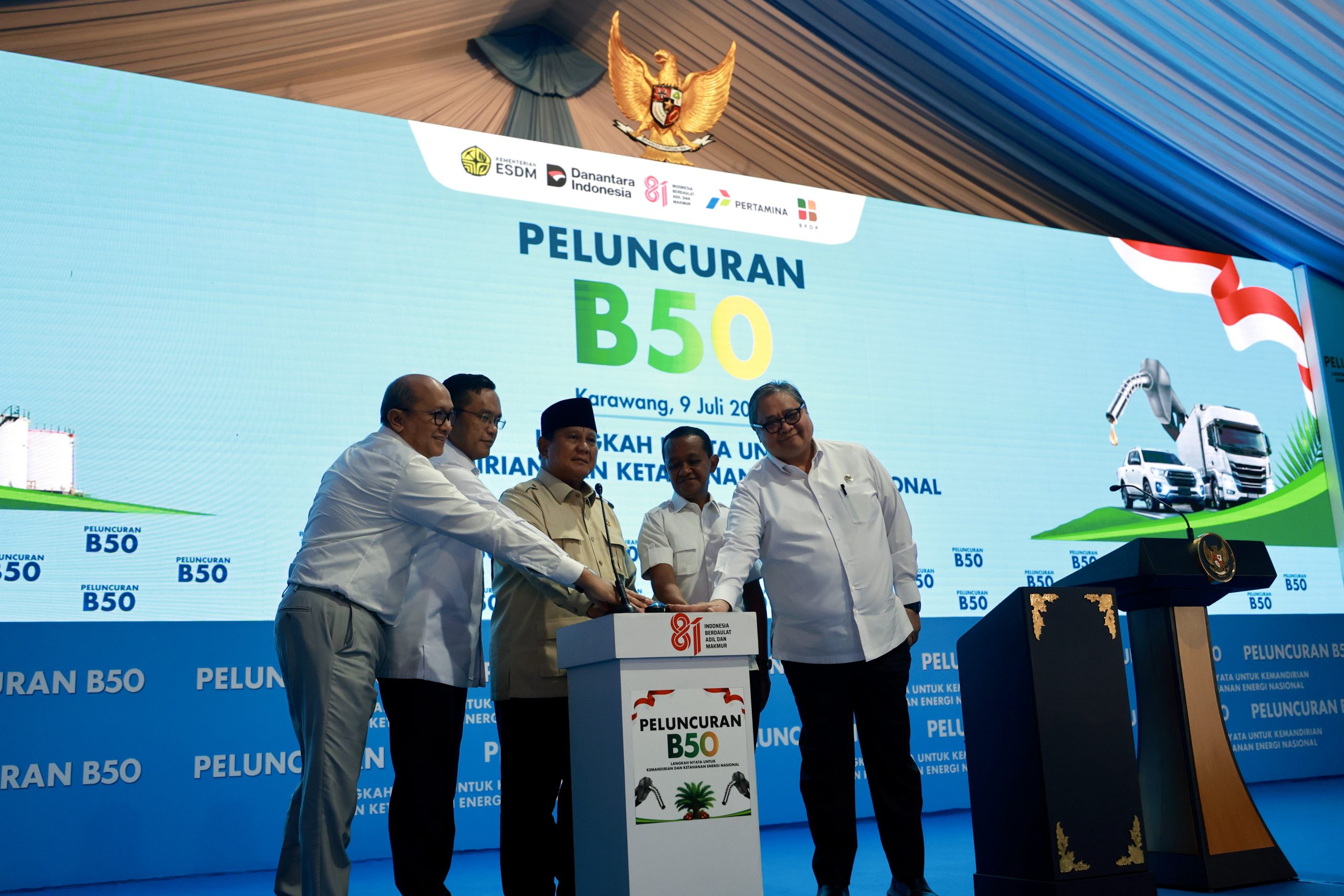 Prabowo Resmikan B50, Harga Tetap untuk Kendaraan PSO